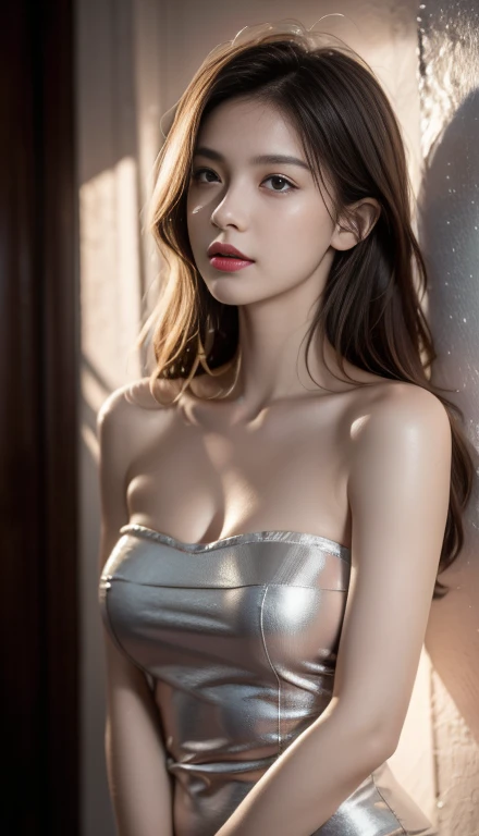 High-quality work,Realistic works,Super premium graphics,8K HD CG works,high quality graphics,High-definition and exquisite CG works,10x pixels,Ultra-fine details:1.1,Advanced technical details:1.1Realistic photo effects,Interior lighting effects:1.5,natural soft light:1.5. Light effect(Virtual light effects:1.8),Ultra-high resolution,shining dress,sliver long hair,silber hair,transparenthair,high detailed hair(Quality hair details:1.1)Clear eyes,Double eyelids look good,Sharp eye makeup, Create exquisite eyelash makeup, tthin eyebrows, Ultra-detailed eyes,a tall nose, lovely red lips, rosey cheeks, With delicate makeup on her face , pretty face, The face shape is perfectly proportioned,(Advanced facial details:1.1)a beautiful cyberpunk female with a cape, HDR (High Dynamic Range),Ray Tracing,NVIDIA RTX,Super-Resolution,Unreal 5,Subsurface scattering,PBR Texturing,Post-processing,Anisotropic Filtering,Depth-of-field,Maximum clarity and sharpness,Multi-layered textures,Albedo and Specular maps,Surface shading,Accurate simulation of light-material interaction, Green Neon suit, Perfect proportions,Octane Render,Two-tone lighting,Wide aperture,Low ISO,White balance,Rule of thirds,8K RAW, ,Women's artwork,Dress full body video,Reality,Amazing Cleavage,My eyes are very bright today