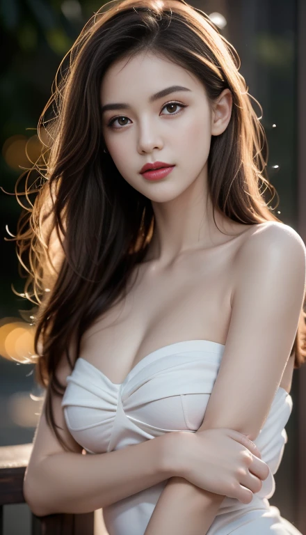 black hair, hair bobbles, wince, longeyelashes, solid circle eyes, light smile, ear blush, fang, ccurate, Surrealism, drop shadow, anaglyph, stereogram, tachi-e, ass pov, atmospheric perspective, 8K, super detail, best quality, best quality, high details, anatomically correct, uhd, retina, high quality, highres, textured skin, masterpiece, accurate, super detail, award winning，Paris , Storm scene, Edwardian Women in White, watercolor
