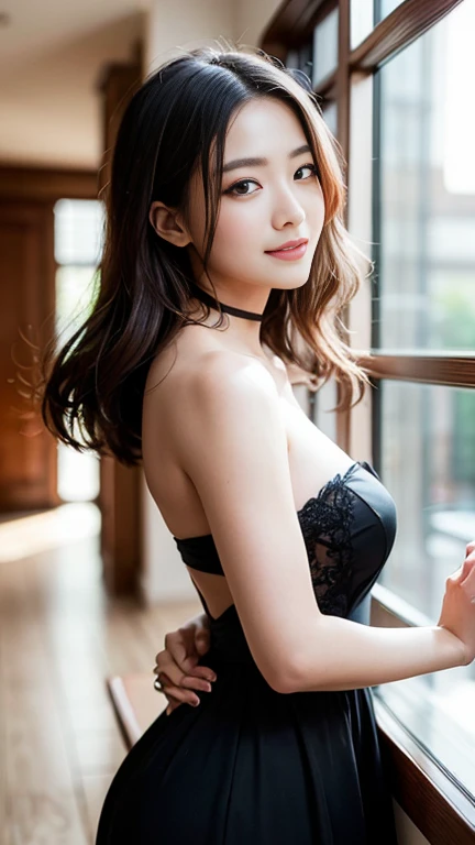 (Masterpiece: 1.3)、High resolution、Super detailed、Highly detailed CG Unity 8k wallpaper、Real、Photorealistic、RAW Photos、Beautiful detailed face、White skin、Realな輝く肌、Detailed Fabric Texture、Detailed Hair Texture、Perfect body、Beautiful Face、correct、解剖学的にcorrect、Highly detailed face and skin texture、Natural neck length、（Beautiful Hands）、（Fair skin：1.2）、Thin legs、Thin legs、BREAK、Detailed and beautiful eyes、Symmetrical eyes、Light brown eyes、double eyelid、Thin eyebrows、（Beautiful and elaborate face，Beautiful and delicate eyes）(Mansion rooms:1.2)、(Maid:1.2)、(Nipples:1.2)、Laughter、Beautiful lighting、Textured skin、Super detailed、high quality、High resolution、Mouth details、Open your mouth、Bans、Esbian all over、Garter Stockings 、Maid、apron、Wearing panties、,(Glossy lips: 1.4)、((A kind smile: 1.2), Great face and brown eyes, ,Fine and beautiful eyes,Perfect Proportions,(Overflowing big),(A full-body shot from behind), Very beautiful and cute girl,22 years old,(anime),Kamimei, Pitch black background,(Solid black background),alone,,((Show me your)), ((Stick your butt out)),(Squat with your feet wide apart)
