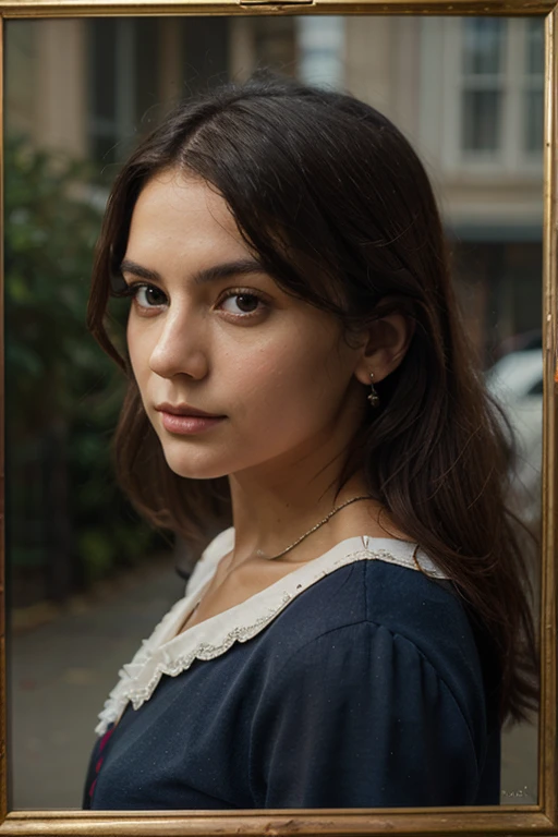 the oval portrait how do you imagine the girl in the oval portrait draw her