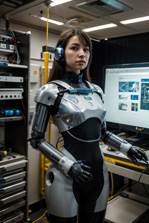 robot arm in a modern lab, samsung tvc