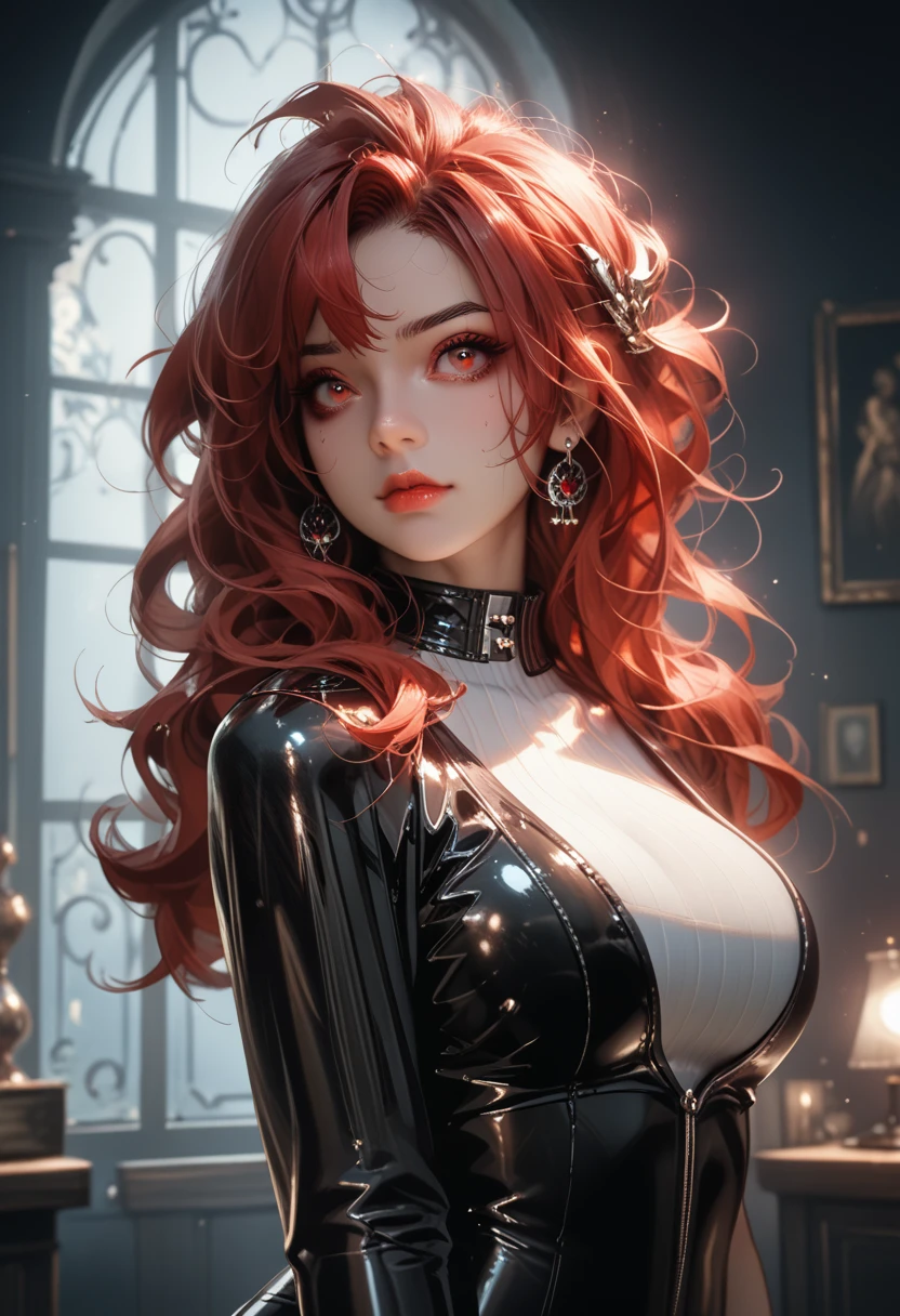 arafed, high details, best quality, 16k, [ultra detailed], masterpiece, best quality, (extremely detailed), dynamic angle, ultra wide shot, RAW, photorealistic, a wide angle picture of a demon vampire, open legs, legs spread wide open, a [demon vampire] (best details, Masterpiece, best quality) demon vampire female, white blood stained lowleg panties, (best details, Masterpiece, best quality: 1.5), legs spread wide open, best detailed face (best details, Masterpiece, best quality: 1.5), ultra feminine, grey skin, red haired, long hair, blue eyes, intense eyes, wearing white lowleg panties, blood stained (best details, Masterpiece, best quality: 1.3), (best details, Masterpiece, best quality: 1.4), bloody face, BREAK a beautiful vampire(best details, Masterpiece, best quality: 1.5), ultra detailed face (best details, Masterpiece, best quality: 1.4), Ultra-Wide Angle, high detail, award winning, best quality, HD, 16K, 3D rendering, high details, best quality, highres, ultra wide angle, 3D rendering, [[anatomically correct]]