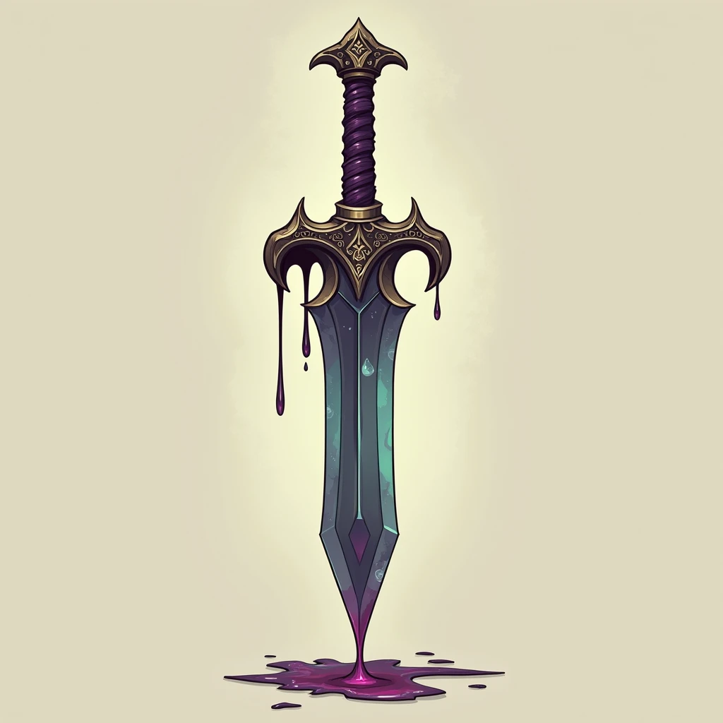 Create a shikai (bleach) portrait, A dual-bladed weapon with one side resembling a traditional katana and the other a bladed chain. The chain can extend and retract, giving the weapon versatility in both close and ranged combat.
