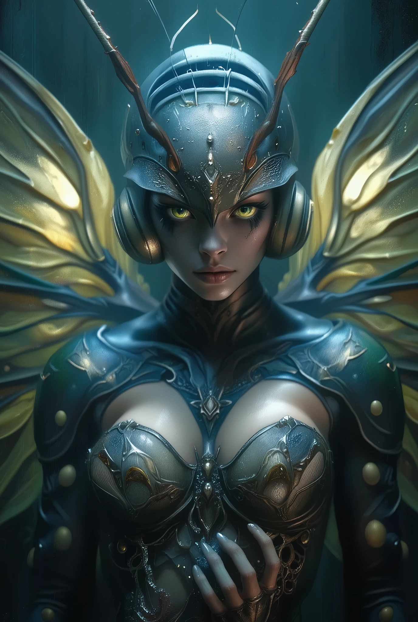 masterpiece, best quality, (extremely detailed CG unity 8k wallpaper), (best quality), (best illustration), (best shadow), absurdres, realistic lighting, (Abyss), beautiful detailed glow, art by PeterMohrBacher,