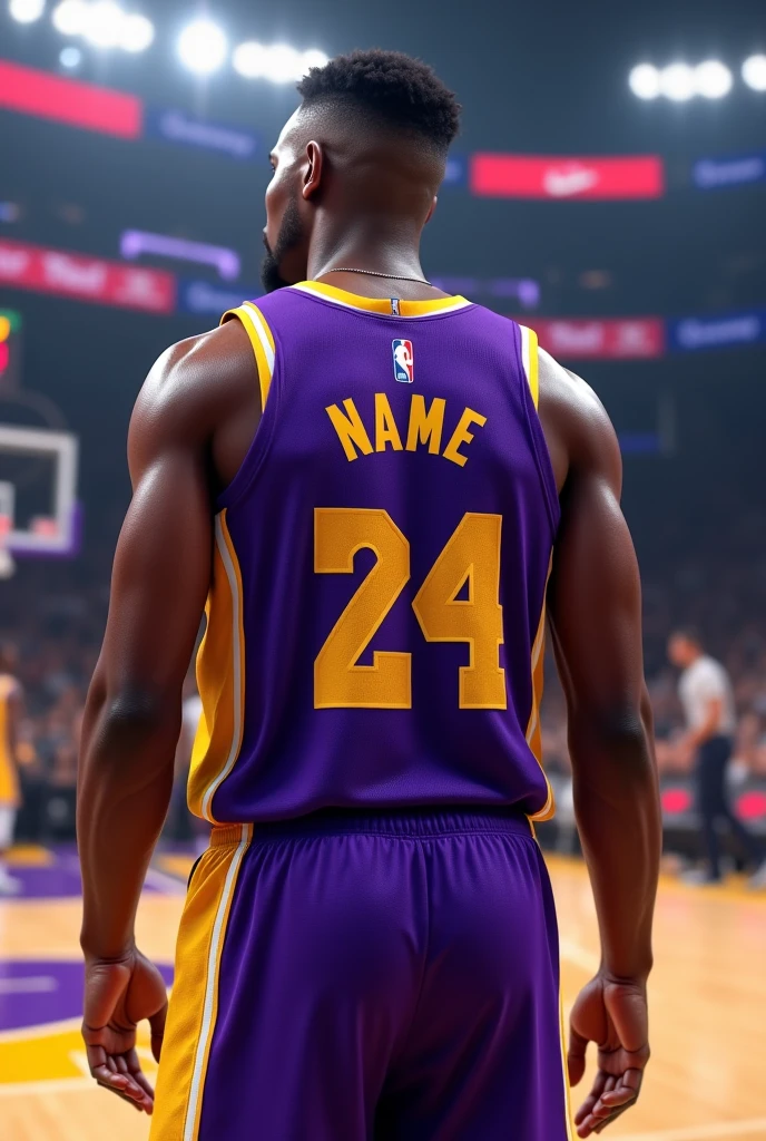 Thin & dark skinned Filipino Basketball player wearing violet jersey with the name LLERENA and number 03 on the back of his jersey 