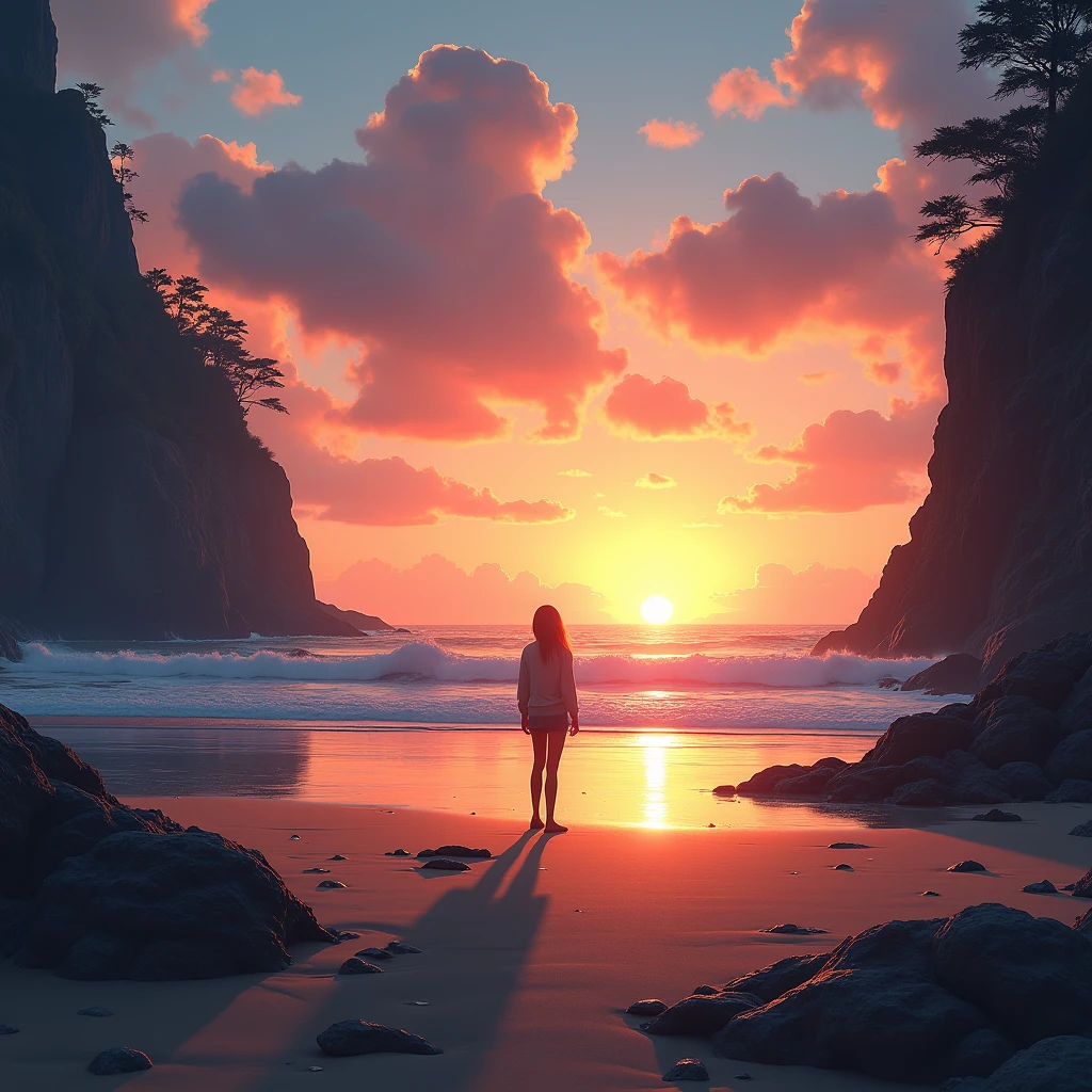 sunset at the beach
