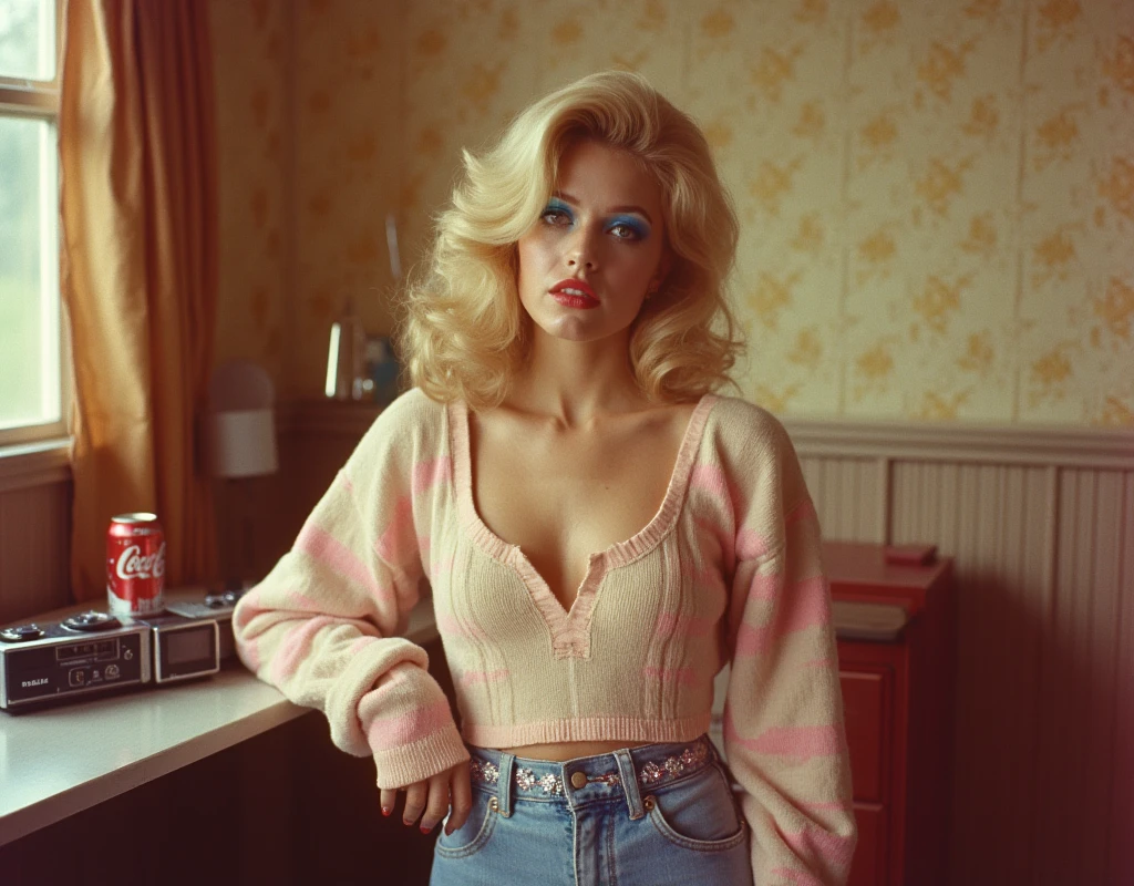 1girl, bed sheet, sexy, seductive , messy hair, unbuttoned shirt, unbuttoned shorts,
Analog style, vhs style,chromatic aberration, 1980s style film
photorealistic, realistic