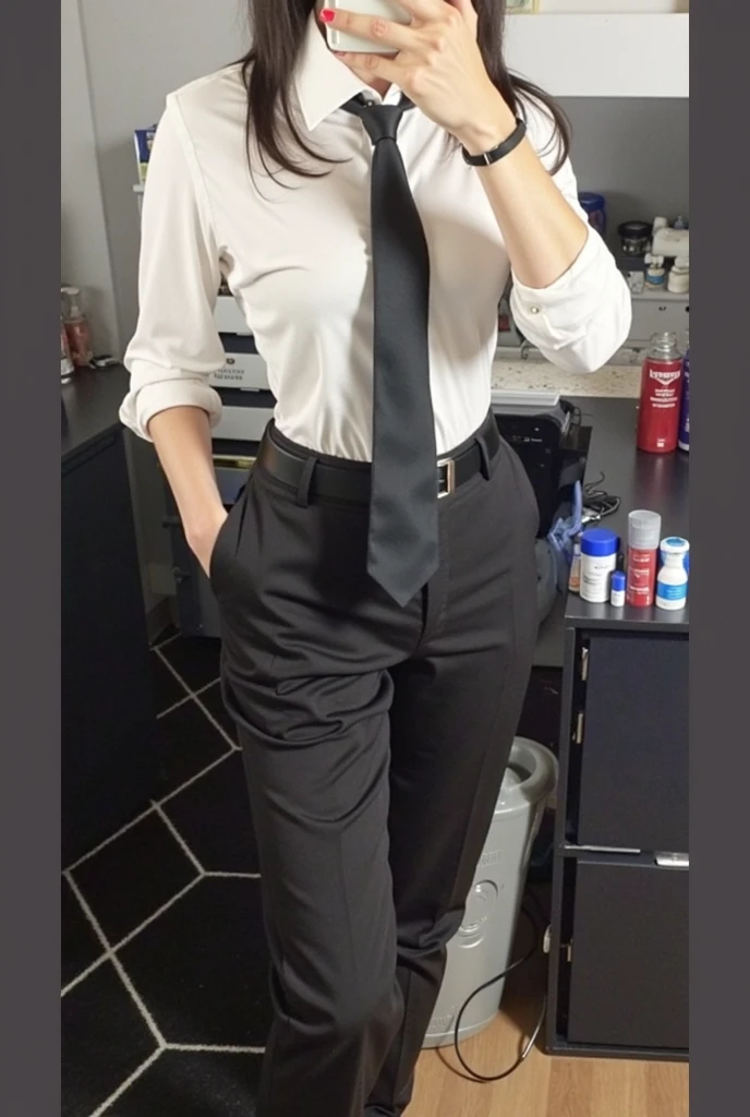 Slender,young girl body,skinny,professor suit