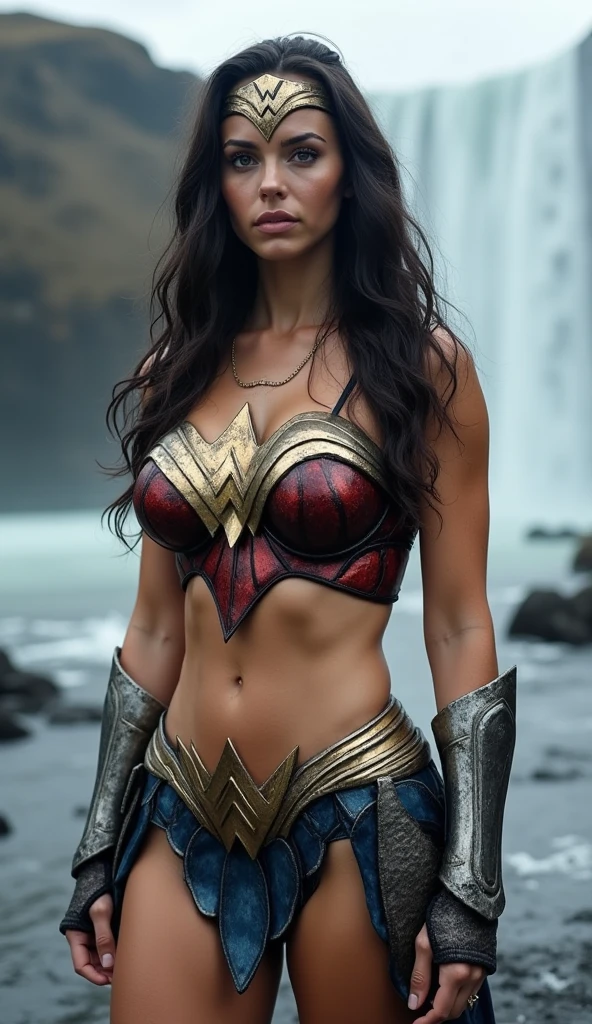 gal gadot , big boobs , thick thighs , street photography, hyper detailed, hyper realistic, morning sunshine, full body portrait