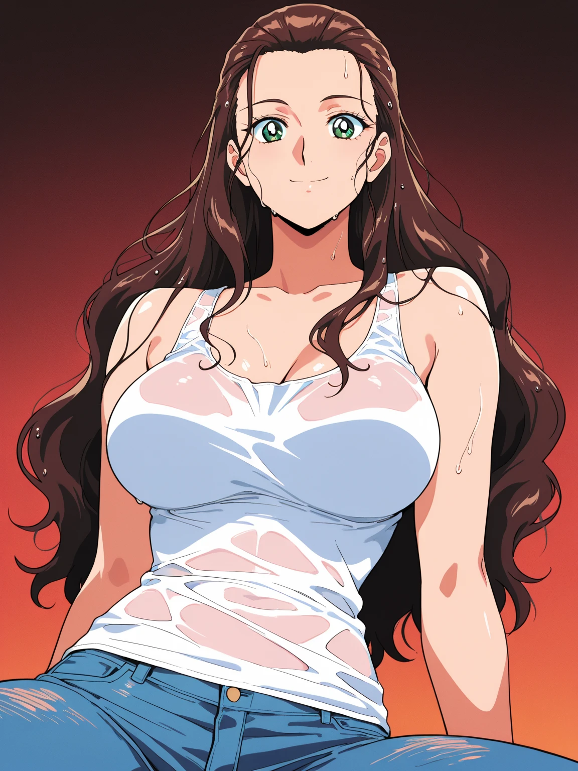 Tall and mighty muscular woman,Extra-long hair with flame effect dragged on the ground,Delicate and perfect face,Huge body,Broad muscular shoulders,huge boob,Pronounced abs,Particularly huge buttocks,Rough leg muscles,Two-meter-long legs,Exaggerated body proportions,Cool combat shoes,The rump has nine very long dragon tails,Clothes are not covered,full body shot shot,Light particles,Ultra clear 4K
