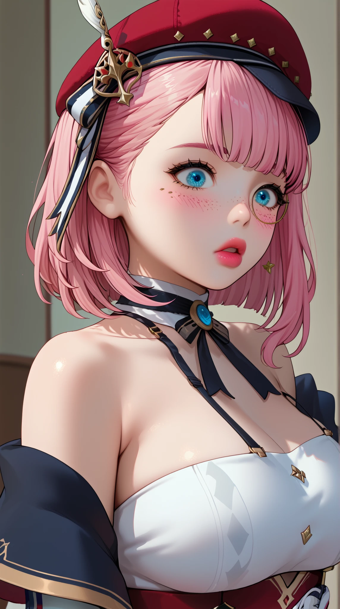masterpiece, best quality, photorealistic, <lora:ElfenLiedV9prn:1>, Nana, small breasts, black dress, bandana, hair bows, short (light pink hair:1.2), pretty face, super detailed eyes, fit, athletic, high detail skin, intricately detailed hair, intricately detailed dress, inside traditional Japanese home, grandfather clock, white (Diclonious horns:1.1), (vibrant color:1.2), colorful,