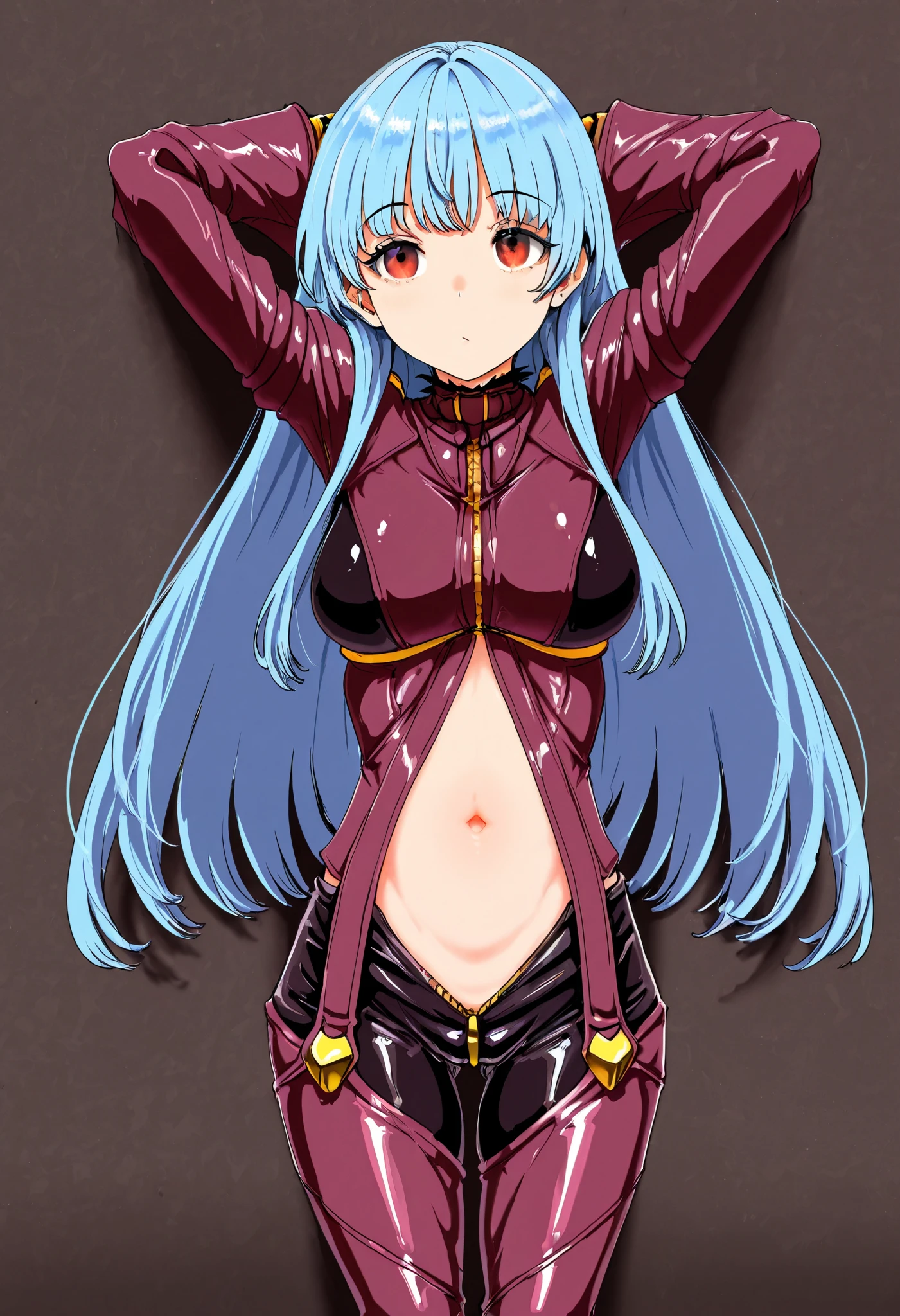 Japanese girl、Close-up of a girl in a black leotard、Black shiny leotard suit、Black boots、She has a red scarf around her waist、Saiyan Girl, wonderful, Nano Girl, Female body type, Inspired by Hiromu Arakawa, Anime Manga Robot!! Anime Girls, Fubuki, Full Body Suit, by Hiromu Arakawa、wonderful, silk, Beautiful and attractive anime teen, Anime Girls of the future, tears,Drooling,Pee,Sweat,Tongue out,incontinence,Peeing,Mouth open and tongue out,Estrus,Eyes wide open,Estrus,Blushing,Nipples are erect,Face is hot,Lust、Mouth wide open and tongue sticking out、incontinenceして股間が濡れています、Crying face、Droolingを垂らしている