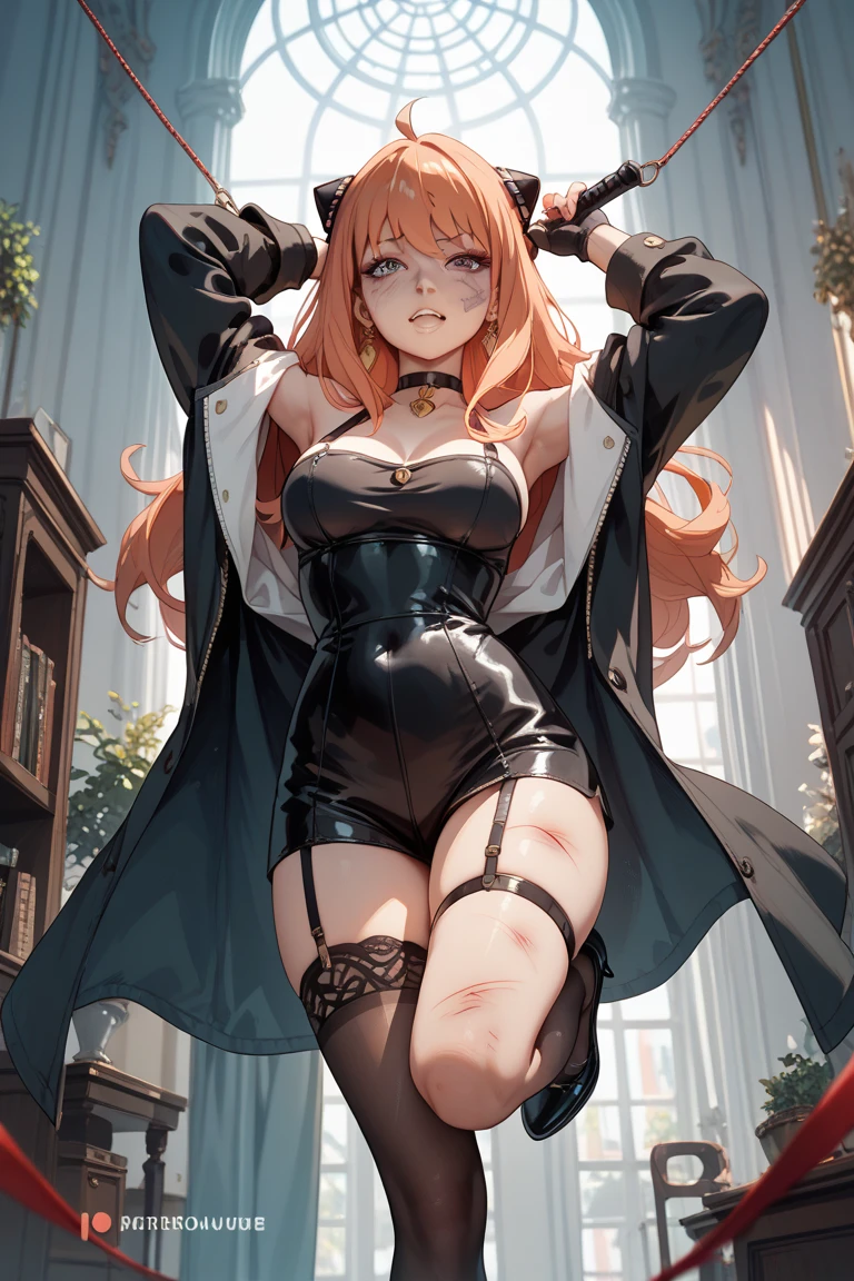 futabasakura, futaba sakura, orange hair, glasses, long hair, (purple eyes:1.1), ahoge,
BREAK (hair ribbon, strapless, armor, white gloves:1.2),
BREAK looking at viewer,standing, leaning forward, arms behind back,
BREAK indoors, classroom,
BREAK (masterpiece:1.2), best quality, high resolution, unity 8k wallpaper, (illustration:0.8), (beautiful detailed eyes:1.6), extremely detailed face, perfect lighting, extremely detailed CG, (perfect hands, perfect anatomy),
