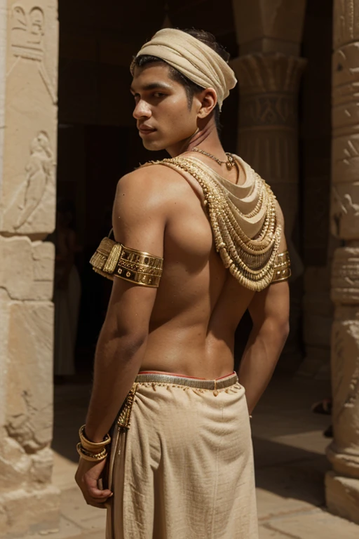 15 year old male athletic Arab boy, he's naked, nu, pote de brancos, pele de canela avermelhada, cabelo liso, Ele anda perdido e assustado pelas ruas de Nova York, The young man wears a skirt typical of ancient Egypt