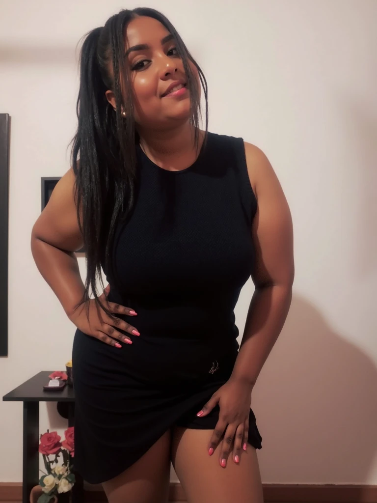 there is a woman taking a selfie in a mirror, Parece Fabiula Nascimento, Dona africana da domme, angelawhite, white skirt and barechest, Malika Favre, olhar sexy, minissaia branca, Anos Imane, Mulher de 30 anos de Cuba, cativante e atraente, fernanda suarez