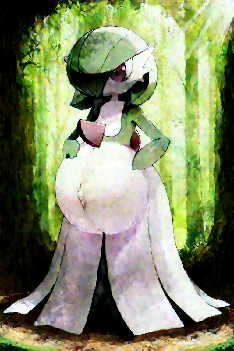GardevoirXL, gardevoir (Pokemon), pokemon, Monster girl quest, gardevoir, anthro, white skin, large breasts, thick thighs, wide hips, seductive mature smile, smug, (half open eyes), blush, 1boy, 1girl, larger female, large female, front view, (pov), forest background,((standing footjob)), female standing over boy, standing on penis, pressing foot against penis, crushing penis, foreskin, retracted foreskin, cumming, looking at eachother, looking at boy, scared boy, fearful boy, (squeezing penis between feet), penis between toes, squeezing penis, pulling down foreskin, (large breasts), (standing female), boy being pinned down by larger female, pinning down boy, (low angle), (((health bar))), masterpiece, score_above:9, pokemon masters ex, game style, (((feet placed on penis))), ((hands on hips)), (((((knee up))))), ((leaning over boy)), ((leaning forward)), (bent over), (((lifting one knee))), lifting foot