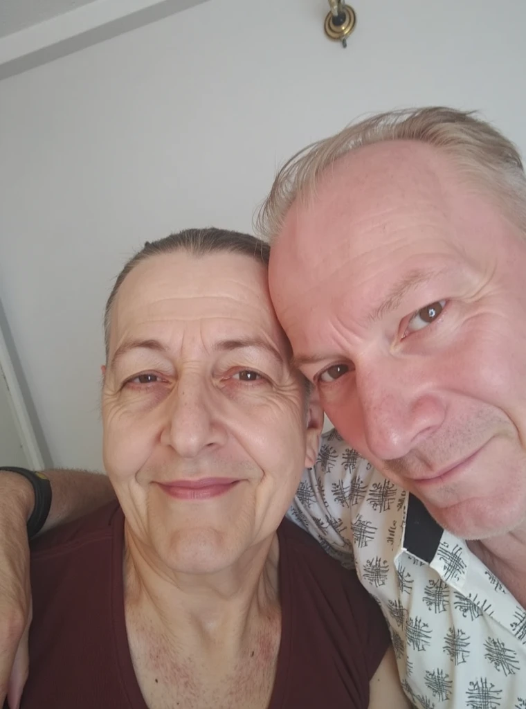 they are sitting at a table with a glass of wine, momma and papa, profile image, happy couple, pilar, by Hugo Sánchez Bonilla, jose miguel roman frances, photo taken in 2 0 2 0, by Nándor Katona, by Luis Miranda, couple, karla ortiz, portrait of two people, lovely couple, make them look 10 years younger and with the same genes