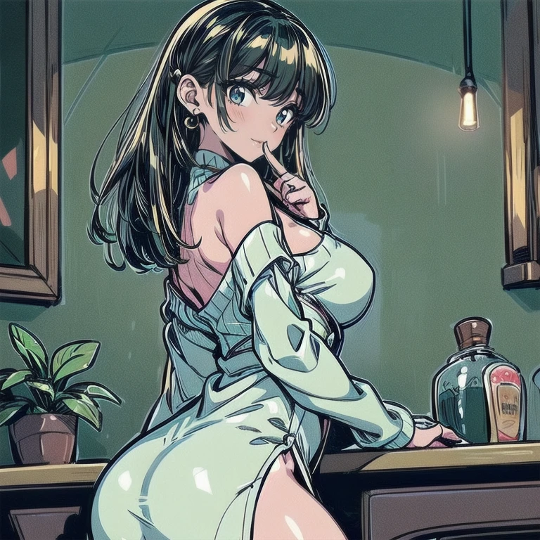 Dynamic poses, ultra detail, small breast, top quality, masterpiece, top quality, jewellery, elegant, blush, navel, six pack, body goals:1.5, hair ornament, full body shot, 1female，（Very detailed CG unity 8K wallpaper），best qualtiy，cinematic lighting，beatiful detailed eyes，Bright pupil，Redlip（Very fine and beautiful），（Beautiful and detailed eye description），ultra - detailed，masterpiece，）, exposed cleavage, tight skirt, stocking:1.5, handsock:1.2, bent over, showing off ass, tight ass, sensual look, dark skin, spanking her own butt