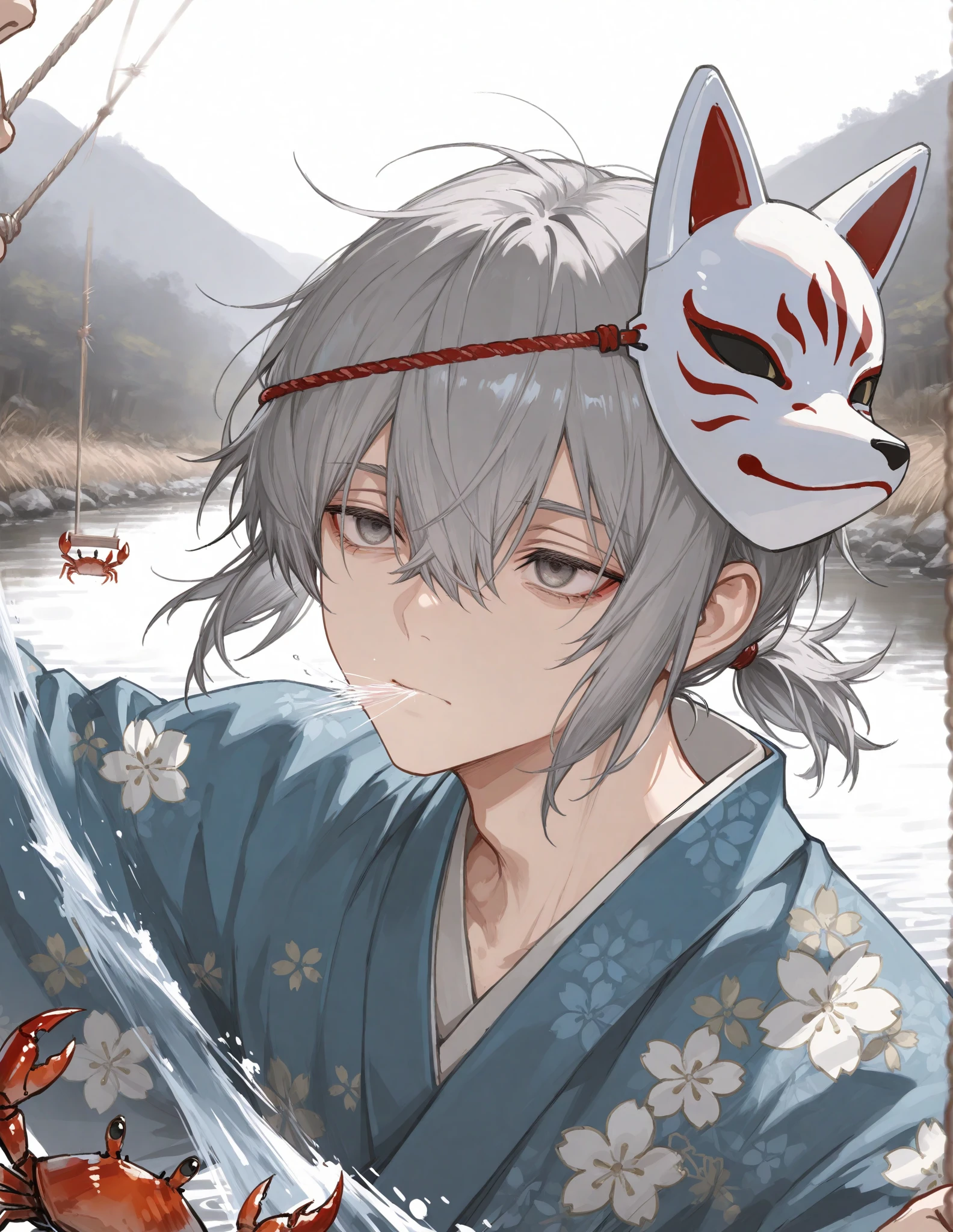 On the seaside,Character hair,Stick out your tongue,mtu,Adult male,fullnude,Abs,锁链,dog ears,The erection,Love eyes,eventide,a boy,GameCG,Natsuhiko,Indecent expressions,No clothing
