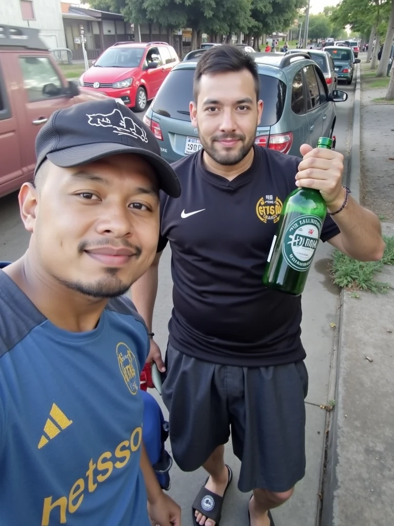 There are two men standing next to each other holding a fish, segurando um ouro! cane!, Directed by: David Ruby, Directed by: Felipe Seade, Torne-se profissional, divertindo-se, aparado, Edon Guraziu, lucas graziano, Nick Silva, Me ajuda, Directed by: Samuel Silva, caio santos, Selvas ao fundo, daniel mirante