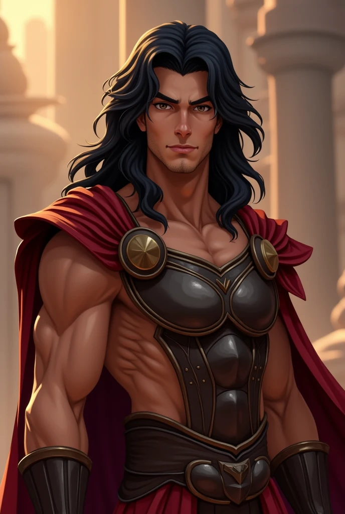 foto real de erculis filho um ''homem'' de zeus, foto realista hd, foto com rosto detalhado e espadas e sua roupa toda esfarrapada da guerra em 4k, luz natural e segurando sua espada --auto