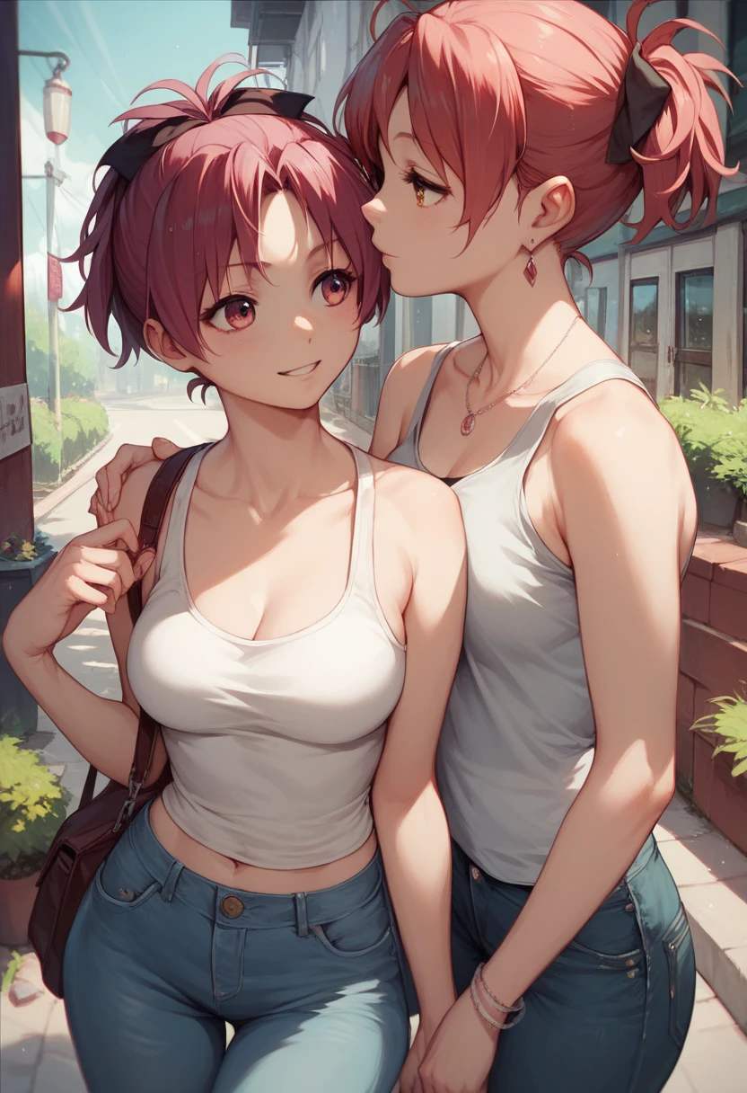 　NSFＷ　Highest quality　Best image quality　４ｋ　,{Misaka Mikoto}　　{{shirt lift}}＋＋　Plain pink shirt　topless,　Underboob　Beautiful nipples　Short hair Brown hair, Brown eyes,short hair(Beautiful Abs Denim Shorts ,　Embarrassed face　sit　Beautiful beach　Wet　ＭCharacter splits　