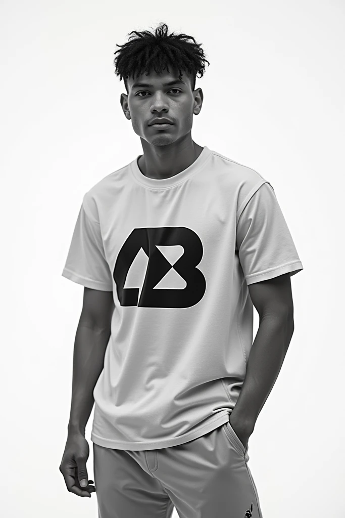 A handsome Ethiopian man who wears the logo Yekolfew Publication in a big crouch on a white t-shirt. My phone number is 0922086105.