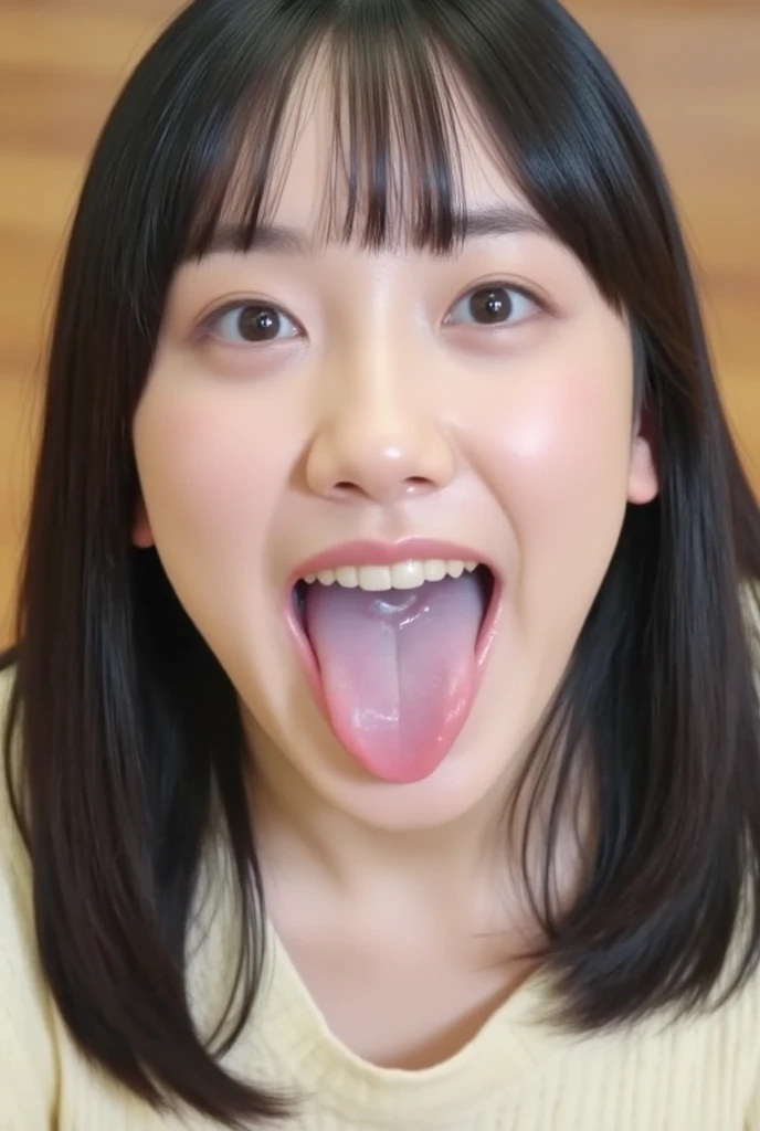 (8K, RAW photo, highest quality, masterpiece: 1.2), Super detailed, super resolution, (genuine, genuine photos: 1.37), portrait, High-definition RAW color photo, professional photos, 非常に詳細で美new, very detailed, 8k wallpaper, amazing details, huge file size, official art, very detailed CG Unity 8k wallpaper, very detailed beautiful girls, very detailed facesHighly detailed eyes, Very fine skin, very thin fingers, very small nose, very detailed detailed mouth, perfect anatomy, detailed background, Fine clothes, one girl, 20th generation, cute girl, genuineistic body, white skin, glowing skin, handsome body, black hair, cute, like々new, cute face, genuineistic face, delicate eyes, Tale's eyes The gaze of an old Horiwa camera, ((facing the front:1.331)). put your hands behind your head, hair pulling pose, very detailed white skin), twin tails, hair ornaments, Chubby),、troubled face, excited face, ((japanese school uniform)), unbearable face, leaky face、((Open your mouth wide and extend your tongue:1.3))、(((Straight in front:1.42)))、See here:1.3.smile、((White pillow under the head:1.4))、((with a sad expression:1.48))、((Tears welling up in my eyes:1.48))