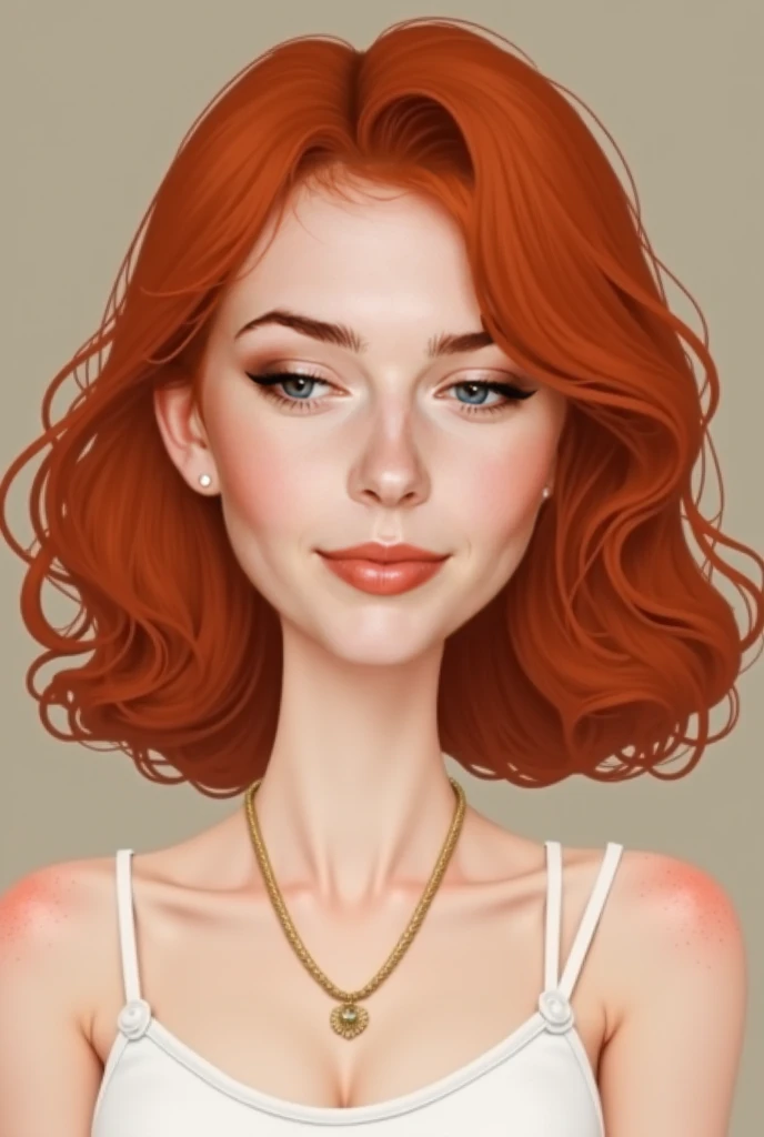 Tie-Dye of a Natural 1950S Suburbia Woman, Tanner, her hair is Ginger, Flat Art, Warm lighting, rpg concept art, dungeons and dragons, girl, drawing