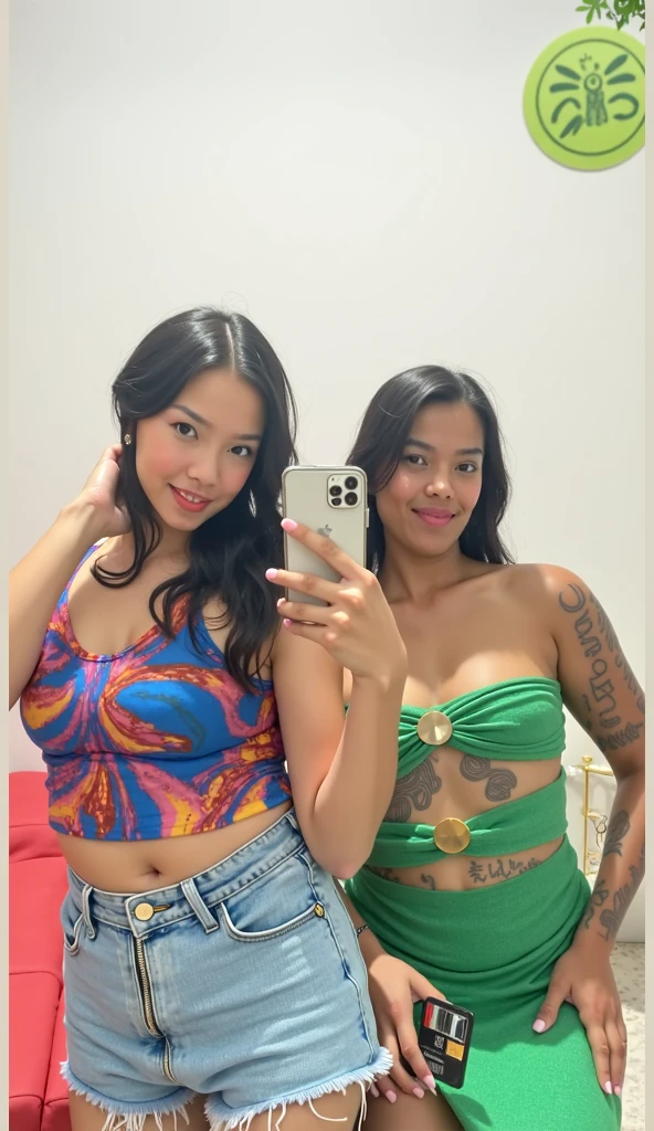 a (Beautiful) Young Brazilian girl of (extremely pale skin:1), with straight black hair, (small face), small nose, full lips. (Narrow shoulders:1.3),(slim torso:1.5), (slim waist:1.4), (slim belly:1. 3), (thick thighs:1. 8), (thick legs:1.4), (thick hips:1.4), 19 year old girl, perfect body, posing with confidence. wearing a (yellow micro bikini:1.4), standing, facing front, on a terrace overlooking the modern city.