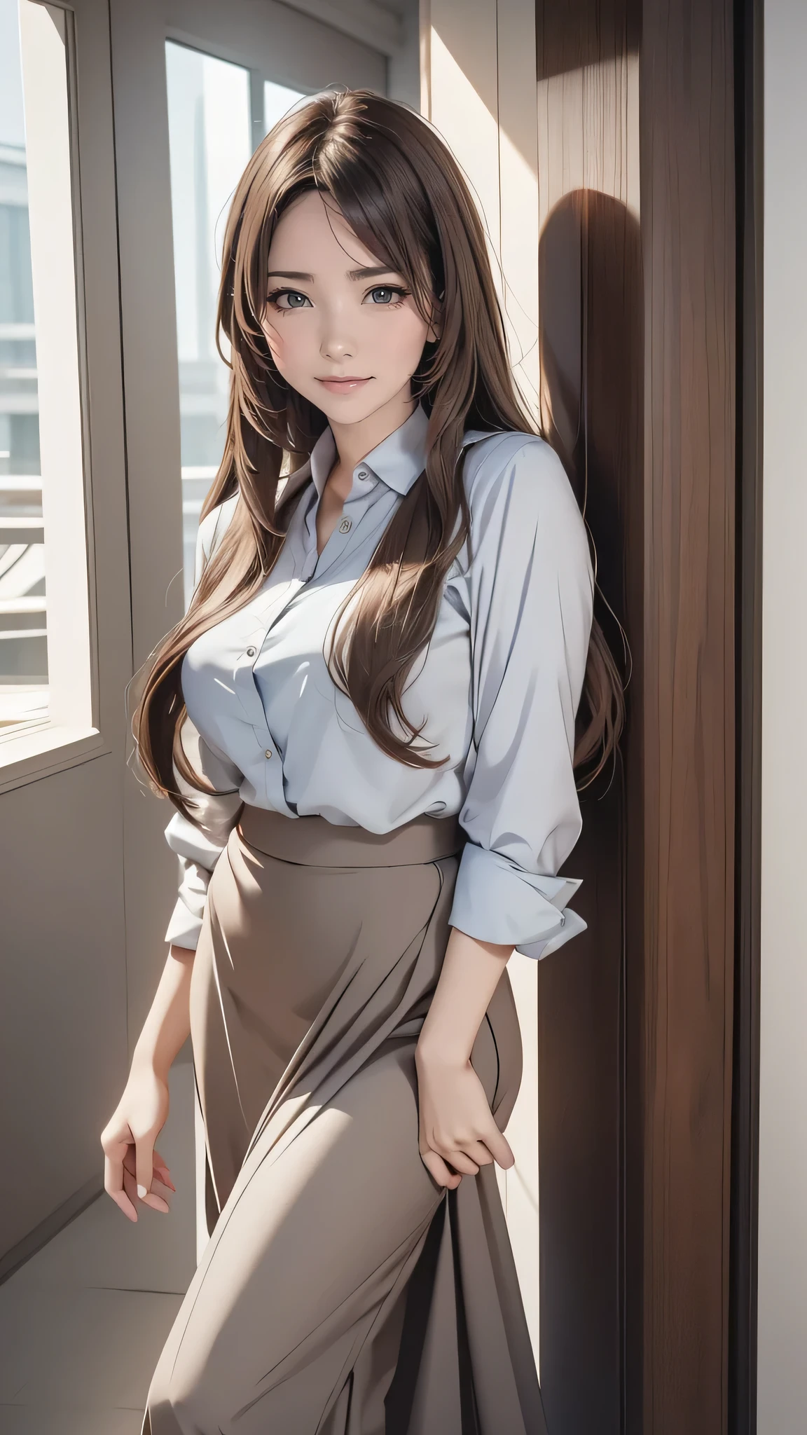 ((best qualityer)), ((work of art)), (detailded), 1 girl, light brunette, wavyhair, WALKING THE STREETS OF COPA CAPANA RIO DE JANEIRO BRAZIL, WEARING MODEST DRESS