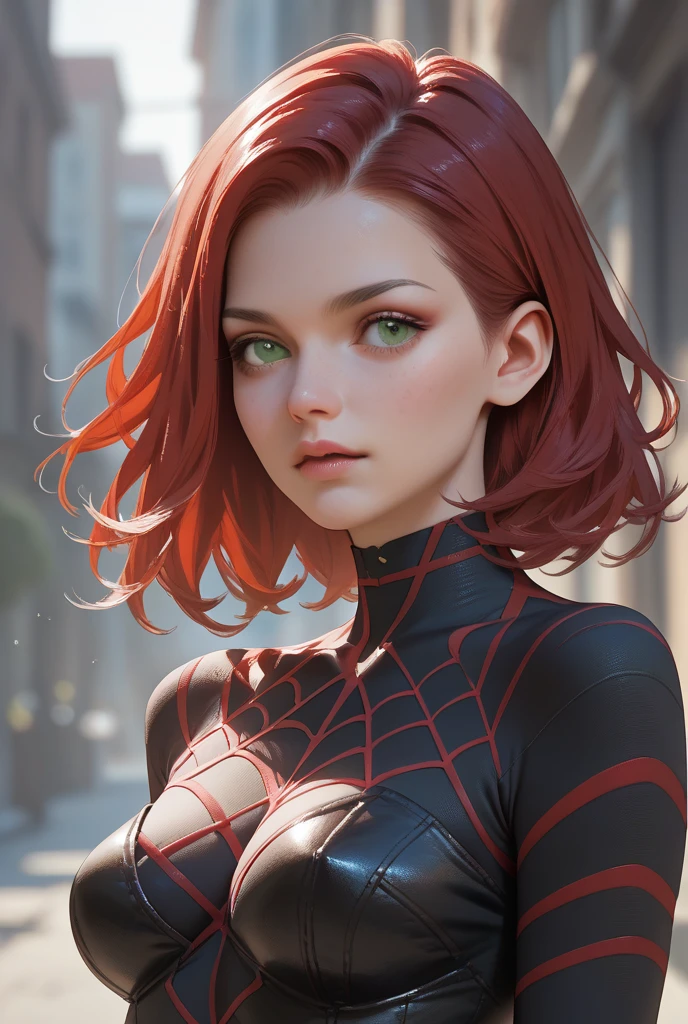 HD, 8k, ultra detailed(professional quality, highly detailed, very detailed, absurd res, high resolution, perfect lighting, pathfinder style, natural lighting), best quality, high quality, highres, 16k, award winning, masterpiece, extreme close up, focus on face, 3/4 portrait, modelshoot, best quality, (((1girl, solo: 1.3))), ((( redhair bob cut, center part, close cut nape and base of skull, stacked bob, exposed nape1.2))),, looking off to side, yellow eyes, tied up in spider webs, wrapped up, spider webbed, webbed up, pantyhose, (turtleneck, ribbed sweater), terrified eyes, scared expression, tears, detailed eyes, focus on face, spider web, webbed, bound, restrained, inside the spider'web of, Net, dirty cocoon, stuck in spider webs, restrained, silk, spider web, heavily gagged, web gag, slime gag, silk gag, ((gagged: 1.3)), ((((gag))), Struggling, desperate struggle, frantic struggle, suspended in spider web, bound, tied up, (((arms bound behind back))), bondage, slime, silk, gagged, gag, web gag, legs bound, energetic struggle, desperate struggle, frantic struggle, a spider is climbing on top of her, creepy long legs, grabbed by spider, touched by spider, detailed fangs, dark fantasy, in the spiders cavernous lair, in a cave, detailed backgrounds, ((cocoons in background)), ((desiccated bodies in cocoons hang in spider web in far background: 1.3))
