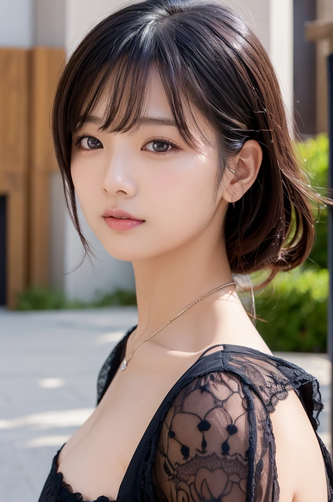 Focus on people。Create and express the best shining composition of the person in a realistic way。((masterpiece))、(((top-quality)))、((ultra-detailliert))、(A hyper-realistic)、(highly detailed CGillustration)、(extremely delicate and beautiful)、Girl a masterpiece、top-quality、Realistic skin feeling、Realistic fabric、We will introduce a realist illustration focusing on the center front of girls with realistic and ultra-detailed eyes.。This is the absolute rule, and the following sentence expresses the image quality。 The greatest painter in human history meets an unparalleled beauty、It is the greatest masterpiece in the history of the Inuiku Ichigo, which depicts the most beautiful figure of a lifetime.。 Create stunning anime artwork that is currently trending on seaStation、Introducing exquisite beauty and seductive aesthetics。Hair is tied up、onepiece
