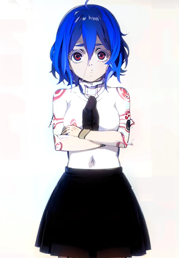 (masterpiece, best quality:1.2), front shot, beautiful 1girl, (super big breasts, micro waist, very long legs:1.4), Black hair, short bob hair, short height, scrawny and thin body, (Weak abdomen:1.4), Light Skin, cute big eyes, cute beautiful thin face, forced smile, Modest, serafuku, mini skirt, pigeon-toed, V sign, Long and thin navel, (beautiful visible ribs:1.2), (Arched back, wet and sweaty, Trembling)
