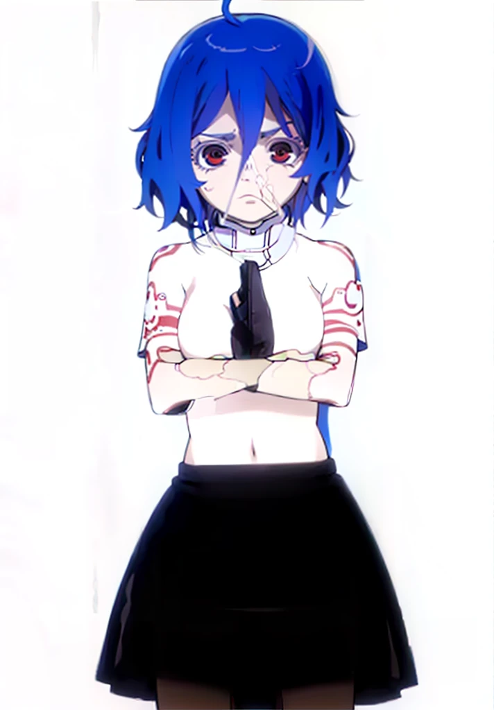 1girl,solo,
<lora:GYUNYU_V10:0.8>,GYUNYU,white sailor hat ,shorts,