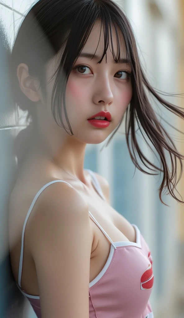 Pink Hair,(nude :1.3),(show のf breasts),(Genuine, photo-Genuine:1.37),(8k, RAW Photos, highest quality, masterpiece:1.2), cute, boost mood,Dayu Seren, Very delicate and beautiful girl,Complex 3D rendering, Very detailedな女性の美しい磁器の横顔., Thai , 150mm., Beautiful and soft studio lighting, Rim Light, Vivid details, Anatomical, elegant, Beautiful background, Octanellender, 10, highest quality, masterpiece, figure, Very delicate and beautiful, Very detailed ,CG ,Harmony ,wallpaper, (Realistic, Photorealistic:1.37),Marvel, In detail, masterpiece,highest quality,Official Art, Very detailed. CG ユニティ 8k wallpaper, Absurd, Incredibly ridiculous, (Looking at the audience:1.2), stand,