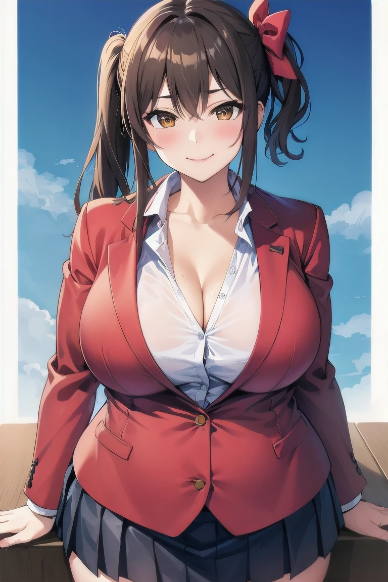 Yazawa nico, twintails, red eyes, small breasts, micro pencil skirt, police shirt,open shirt, sweating, thighs,thicc, curvy body, white gloves, police cap, standing, dynamic pose