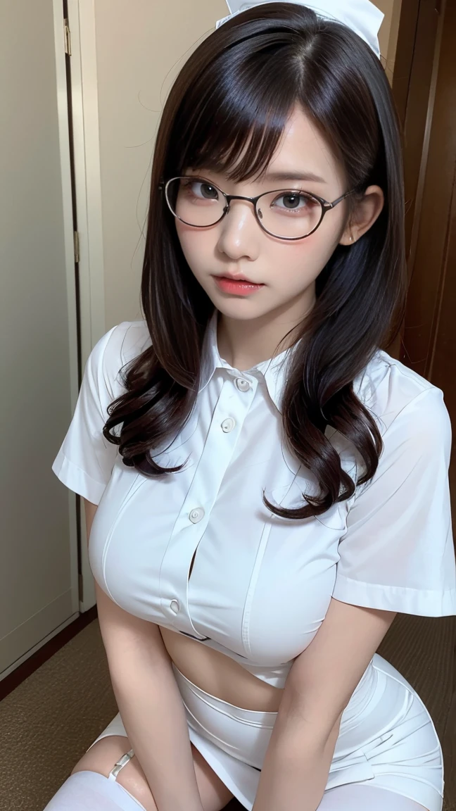 (((Clothing:2.0, Student blouse:2.0))), ((Composition from the thighs up:1.8)), ((Balcony of a Japanese apartment:2.0)), ((Clothing:2.0, Student blouse:2.0, Panty Shot:2.0, Glasses:1.8)), ((Smile, short hair:1.5, Small breasts:1.5, slender:1.5, Small Ass:1.5)), ((Japanese, 1 Girl, 18-year-old, 7 heads, Ideal body proportions, Black Hair, With bangs, Small breasts, Erect nipples, slender, Small Ass, Beautiful feet, Skinny Legs)), Surrealism, Cinematic Lighting, Depth of written boundary, First Person View, F/1.8, 135mm, Ticker, Mastepiece, Curate, ((Anatomically correct:1.3)), Textured skin, Super Detail, High detail, High quality, Awards, Best Quality, High resolution, 8K