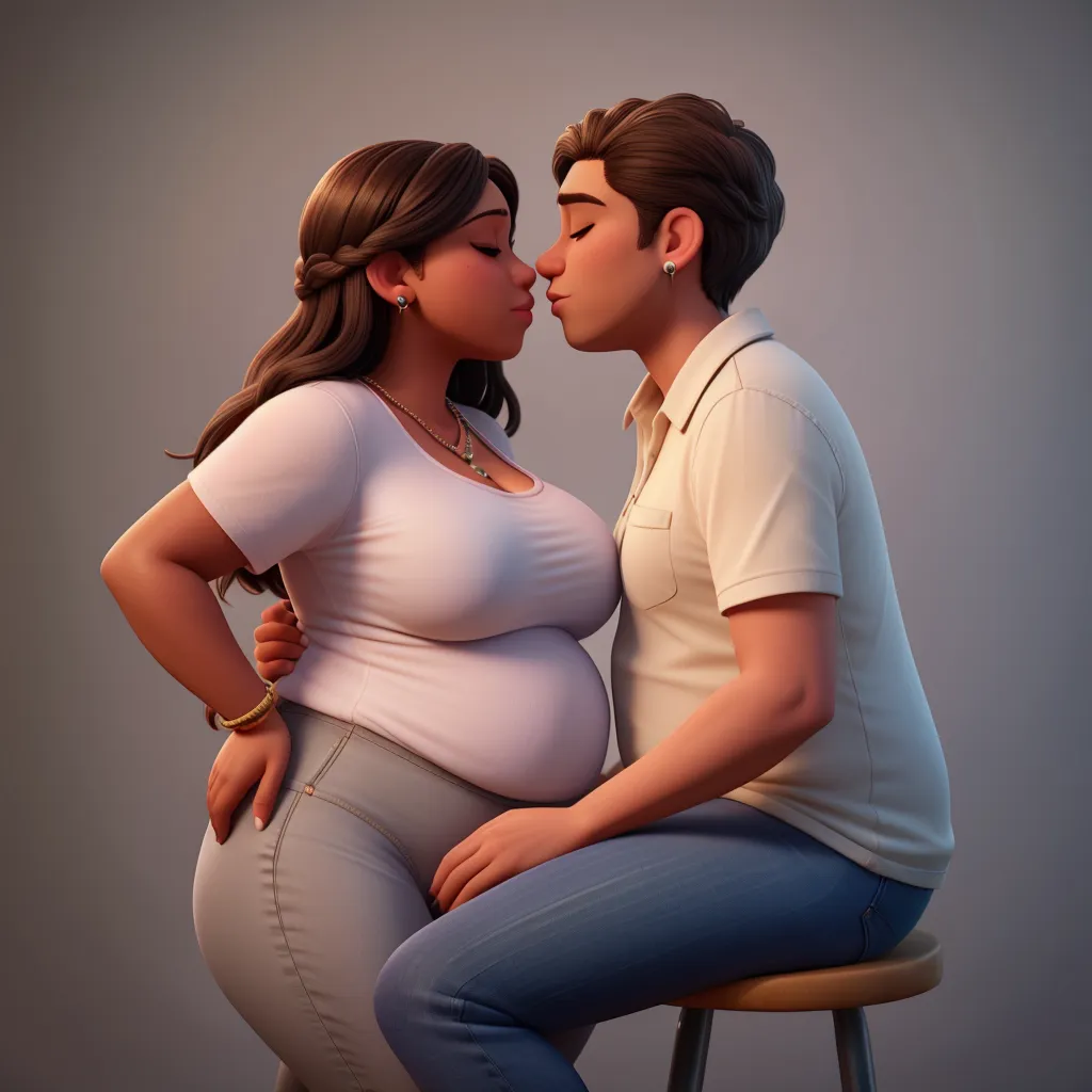 a woman round neck blouse and saree,big cheeks, swooping breasts, deep cleavage, angle face, round face,fair skin,open arms, sexy armpits,big penis, nipples, ass, necklace, ,(cinematic:1.3),a pregnant woman sitting on a bench next to a man and a woman, growth of a couple, husband wife and son, photoshoot, * colour splash *, lovely couple, family photography, photo shoot, couple pose, candid photography, casual photography, 7 0 mm portrait, thought-provoking, portrait mode photo, thought provoking, pr shoot, slightly realistic, cinematic photo shoot