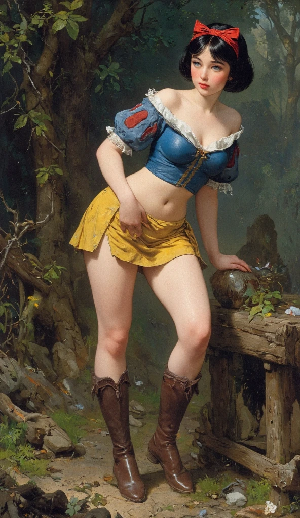 drooping eyes, sleepy face, (the secret behind the rock, feminine clothes, takeoff bottom), open legs, masturbation with stuff, (((thin pantyhose))), (showing off her pubic hair), closeup crotch, near the beach, sea, braid, (angle from below), ((old oil painting, impressionism)),
