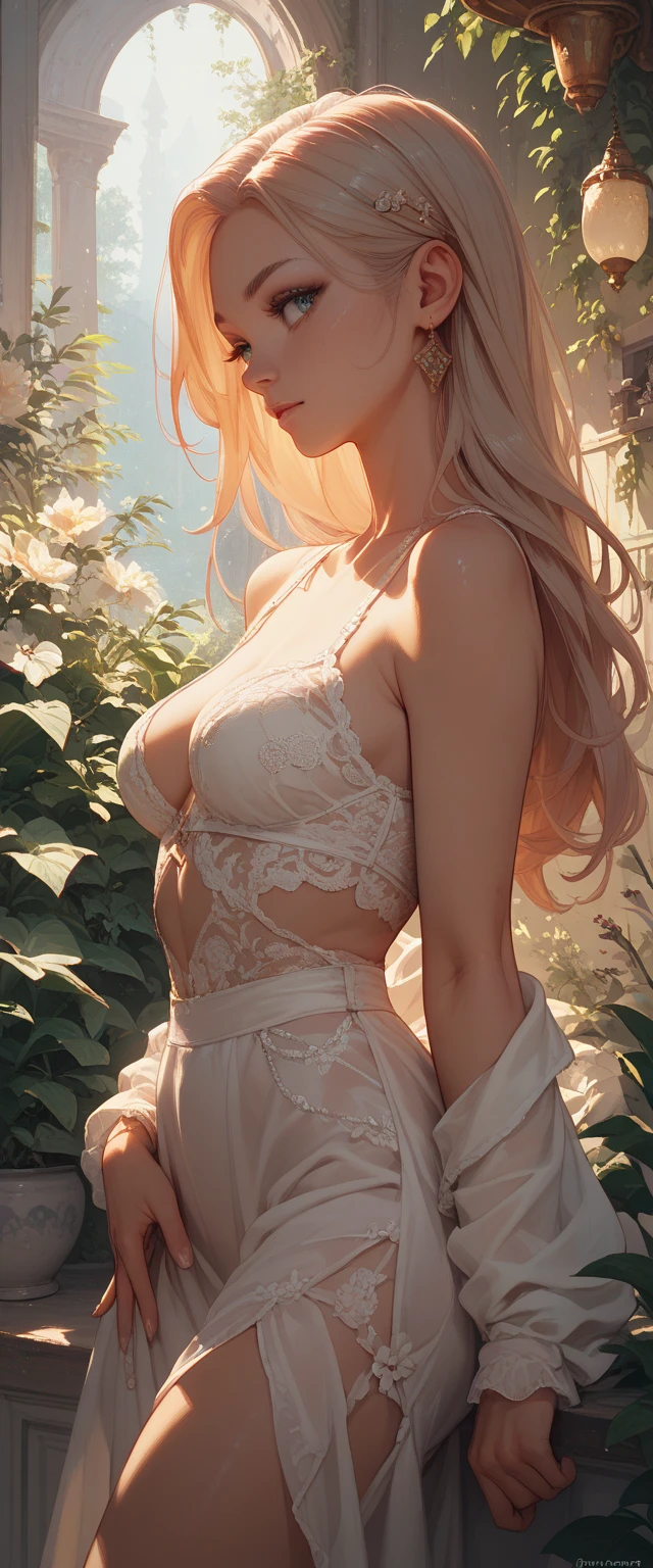 52 
((best quality)), ((master piece)), (detailed:1.4), 3D, Beautiful female figure,HDR（high dynamic range）,ray tracing,NVIDIA RTX,super resolution,unreal 5,Scattered beneath the surface、PBR texture、post-processed、anisotropic filtering、Depth of bounds written、Maximum clarity and sharpness、multilayer texture、Albedo and specular maps、surface coloring、Accurate simulation of light-matter interactions、perfectly proportioned、octane rendering、two color light、Large Diameter、Low ISO、White balance、Rule of thirds、8K students、 (I can see the panties in my underwear、Show off your underwear panties、Please show me your underwear panties！！)、 (She is wearing beautiful, delicate, luxurious lace underwear with many slits that allows her skin to be seen through.、Lace panties with slits that allow you to see beautiful, delicate and luxurious skin、She is wearing luxurious lace underwear that exposes her chest and reveals her breasts.、She is wearing delicate and sexy luxurious lace underwear that shows off her skin.、The skirt is fluttering in the wind)、(Very cute beautiful sexy beautiful girl、very cute beautiful erotic beautiful girl)、 (Very cute Japan woman、very beautiful Japanese woman、famous idol、Japanese woman with a very beautiful face、Japanese woman with a very cute face)、Perfectly proportioned like a gravure idol、Dazzling super beautiful super long blonde silky hair、wavy hair、big chest、have bangs、E cup、beautiful 22 years old、Cute smile、shy smile、full body photo、 (Big, beautiful, shining blue eyes、the whole body is wet with water、I&#39;m sweaty from exercising and my clothes and whole body are wet.)、((Composition with bare chest and arms crossed in front of the chest、Composition with legs wide open and underwear panties visible from the front))