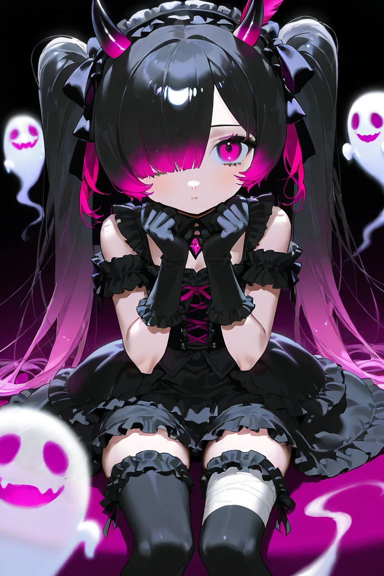 Slime woman,pink,Gothic art,