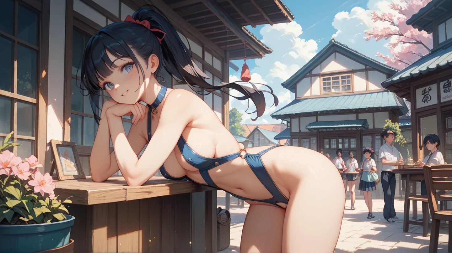 1girl,(8K, 超A high resolution, Best Quality, masutepiece:1.2),(22year old:1.2)、(huge smile)、(Look away)、8K、RAW portrait of japanese girl、Photorealsitic、超A high resolution、top-quality、 (huge-breasted, cleavage:1.5),(Micro bikini with small areas of colorful big polka dots:1.5)、(From below、Crotch indirect:1.2)、Beautiful long hair、Spread your legs apart、Spread your crotch、(Hands on the buttocks:1.5)、(manhattan:1.4) BREAK (Natural Skin Texture、Detailed skin、Hyper-Realism、ultra sharpness)、intricate detailes、depth of fields、Japan idol 、Nogizaka Idol、hposing Gravure Idol、actress model pose、tall、 Lady、T-back with a fairly small area、、(Squat、Limbo Dance:1.2)、Stiletto heels beautiful fingertips((full ody,