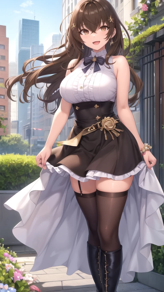 girl,Large Breasts,long hair,Topless,Bow,