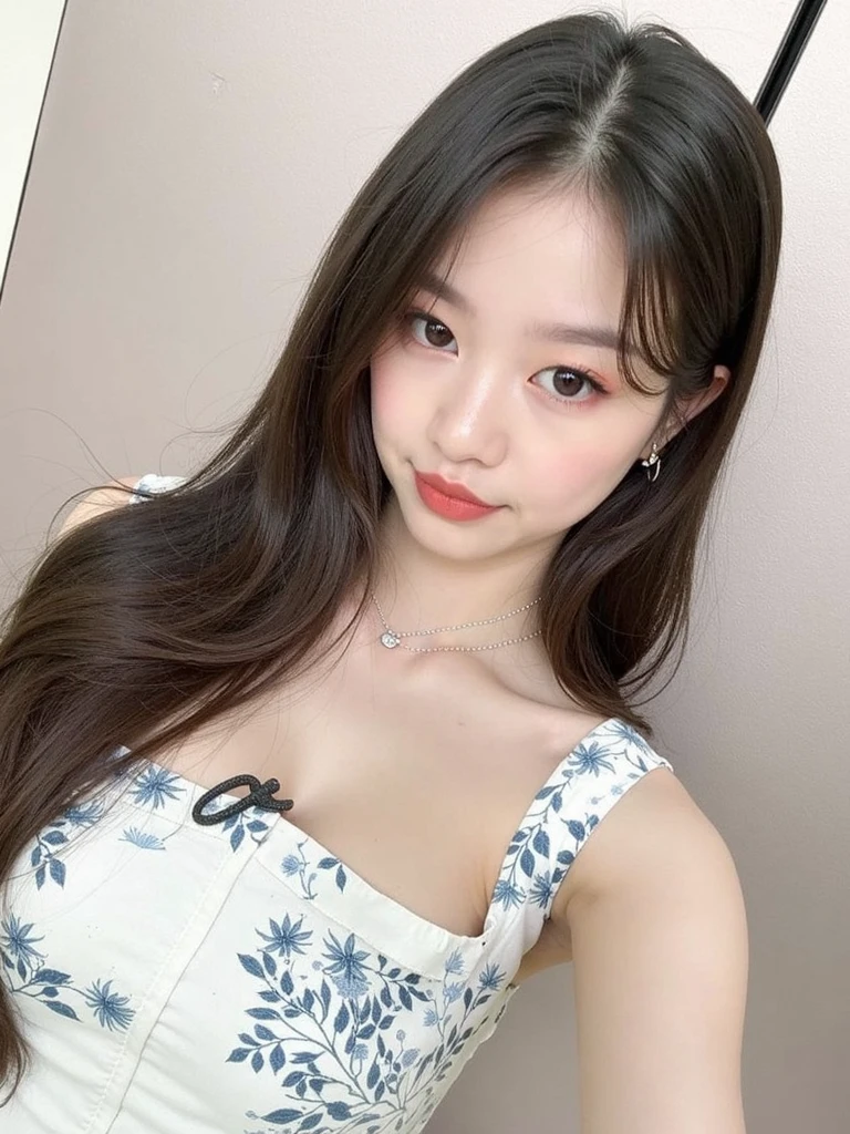 (top-quality、in 8K、masterpiece:1.3)、(1girl in:1.3)、Full-HD、(Colossal tits:1.3、Constricted abs:1.1)、(The whole body of the girl is visible:1.2)、Ultra-realistic capture, Skin texture must be natural, Detailed enough to finely identify pores. Skin should look healthy, Use natural light and color、hyperdetailed face、A detailed eye、二重まぶた、A girl in her 20s wearing jeans、White tank top、trained big butt、Tuck one side of your hair behind your ear、Dangle earrings