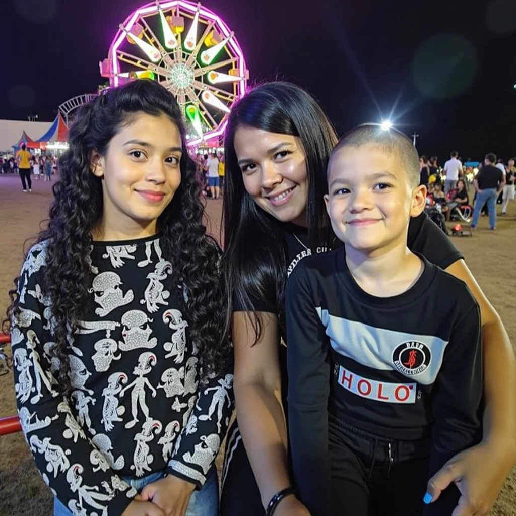 There are two people who are posing for a photo together, portrait of family of three, Happy family, imagem de perfil, family portrait, Family photo, Antecedentes complexos, community celebration, marido esposa e filho, divertindo-se, family photography, foto do perfil, foco no centro, Malika Favre, Familiar, taken in the early 2020s