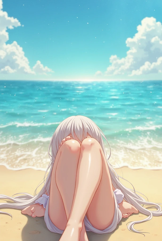 {artoria pendragon_fate ubw:1.15},(((white hair:1.5))), ((detail beautiful closed_eyes , :1.8)),,, ((Strong light )) ,  ((1 very tall girl:1.9)),((she is high tall:1.7)),, alone,, ((detail closed eyes, squinting,)) ,squinting,((open mouth :1.7))  ,hair between eyes,,, bare shoulders,, cleavage, , ((( very long straight hair:1.5 ))),                               
BREAK, ((NUDE:1.7)) , BREAK , , beautiful light, , close up face:0.2,　detail navel , detail thin thigs, ,    ((closed legs:1.5)),                                                                                                                                                                                                                                                   BREAK, ((BREAK ,sitting on gold liquid:1.8)),((Legs trembling)),  trouble eyebrow, ,                                                                                                                                                                                                          
nsfw,(ecstasy:1.8) ,(slut:1.6),(vulgarity:1.7),(fucked silly:1.8),(steam:1.5),(Wet:1.5),(trembling:1.5),(((Twisting the body:1.7))) ,(drooling:0.2),(sweat:1.5),closed mouth:0.8, wince,(orgasm:1.7), trembling:1.8,　　　　　　　　　　　　　　　　　　　　　　　　　　　　　　　　　　　　　　　　　　　　　　　　　　　　　　 beautiful upper body, Beautiful body, beautiful character design, perfect eyes, Perfect face, expressive eyes, Turning the face side to side,(beach:1.5),in the center of the image, official art,High Definition CG Unity, Perfect lit, bright_front_face_lit, ,(Highest_quality:1.0),4K,Super detailed, photograph, 8k, nffsw, High resolution, absurdes:1.2, kodak portrait 400, film grain, Lens flare, (lively_Farbe:1.2) (beautiful, small breast:1.7), (beautiful_face:1.3),(narrow_waist),((blush)), ((detail nipple)),,sabias, dress,                          　　　　　　　　　　　　　　　　　　　　　　　　　　　　　　　　　　　　　　　　　　　　　　　　　　　　　　　　　