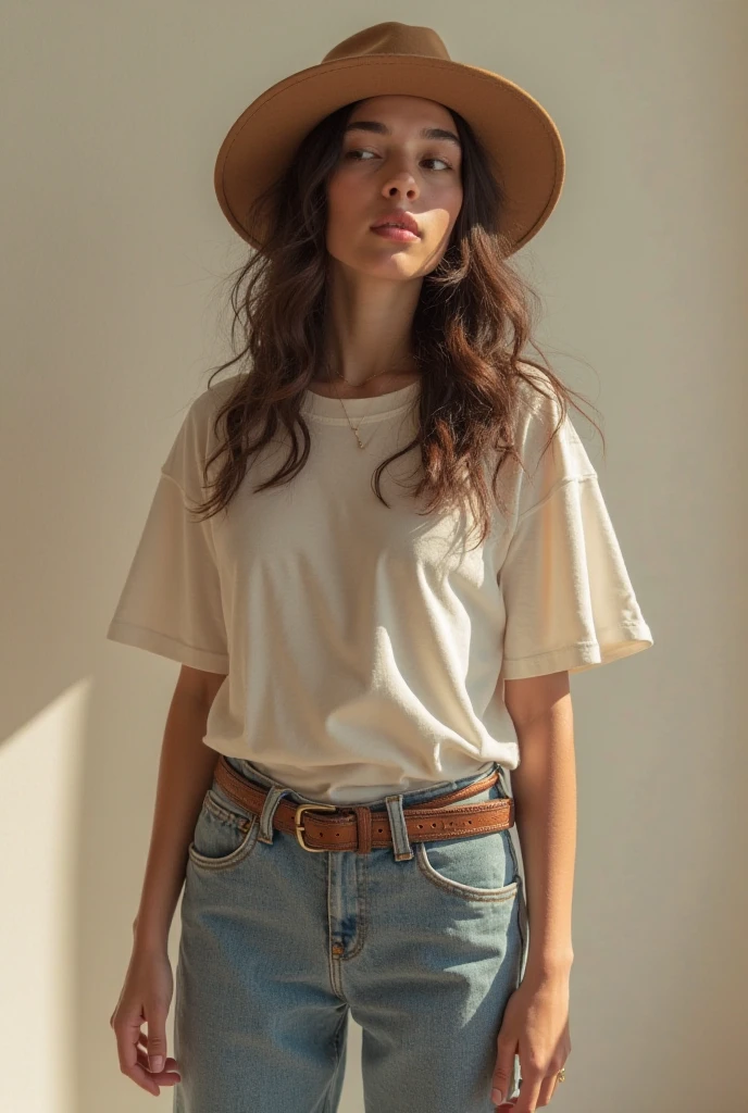 Lily Collins wearing long shirt and shorts and smiling