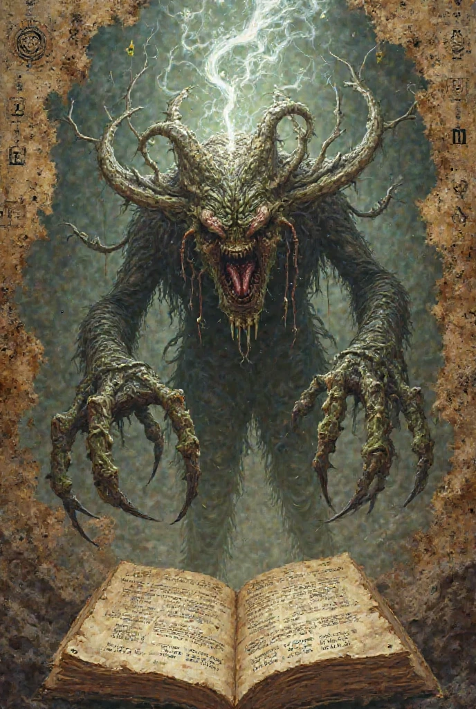 Create a picture yourself. Draw a monster on a spell sheet - SeaArt AI