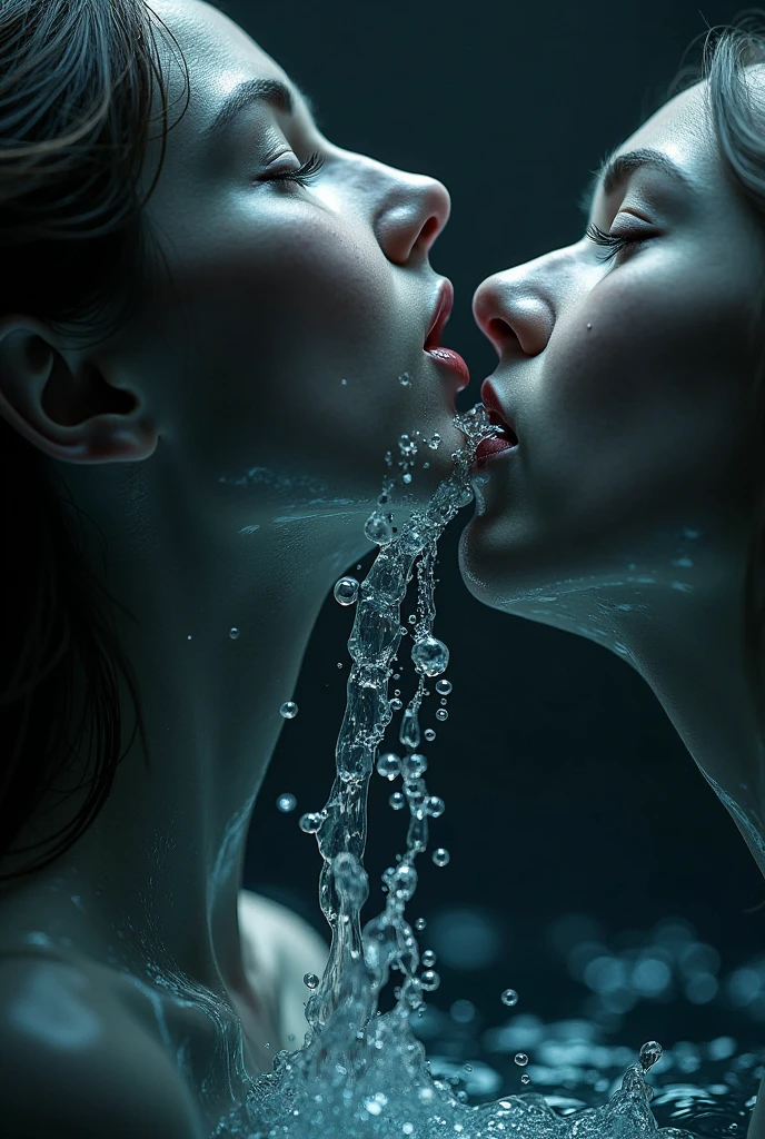 women sitting on each others face, but there is cum all over them, their hair is soaked in cum, cum dripping in her their, hair conditioner is cum